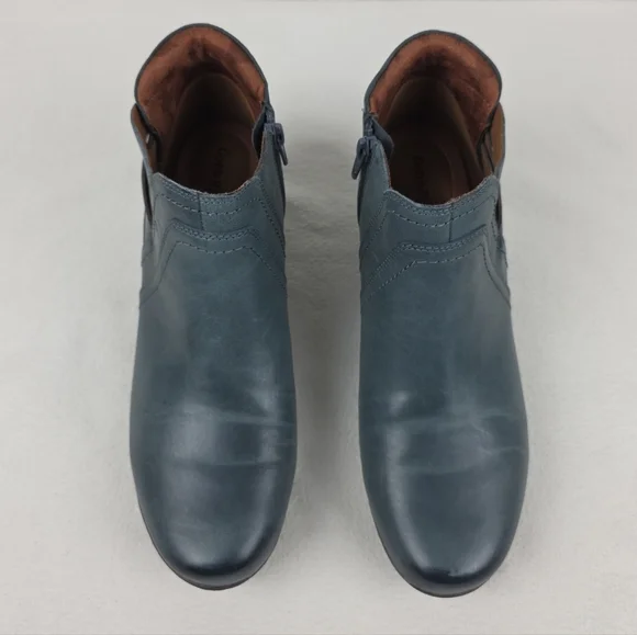 Cobb Hill Leather Ankle Booties Boots Womens 10 Blue Gray - Picture 3 of 15
